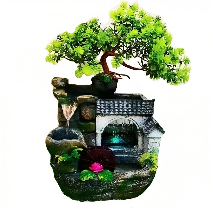 Feng Shui Διακοσμητικό Συντριβάνι Καταρράκτης με Πολύχρωμο Φωτισμό LED & Κρυστάλλινη Σφαίρα - 19 x 14 x 30 εκ Feng Shui Διακοσμητικό Συντριβάνι Καταρράκτης με Πολύχρωμο Φωτισμό LED & Κρυστάλλινη Σφαίρα - 19 x 14 x 30 εκ