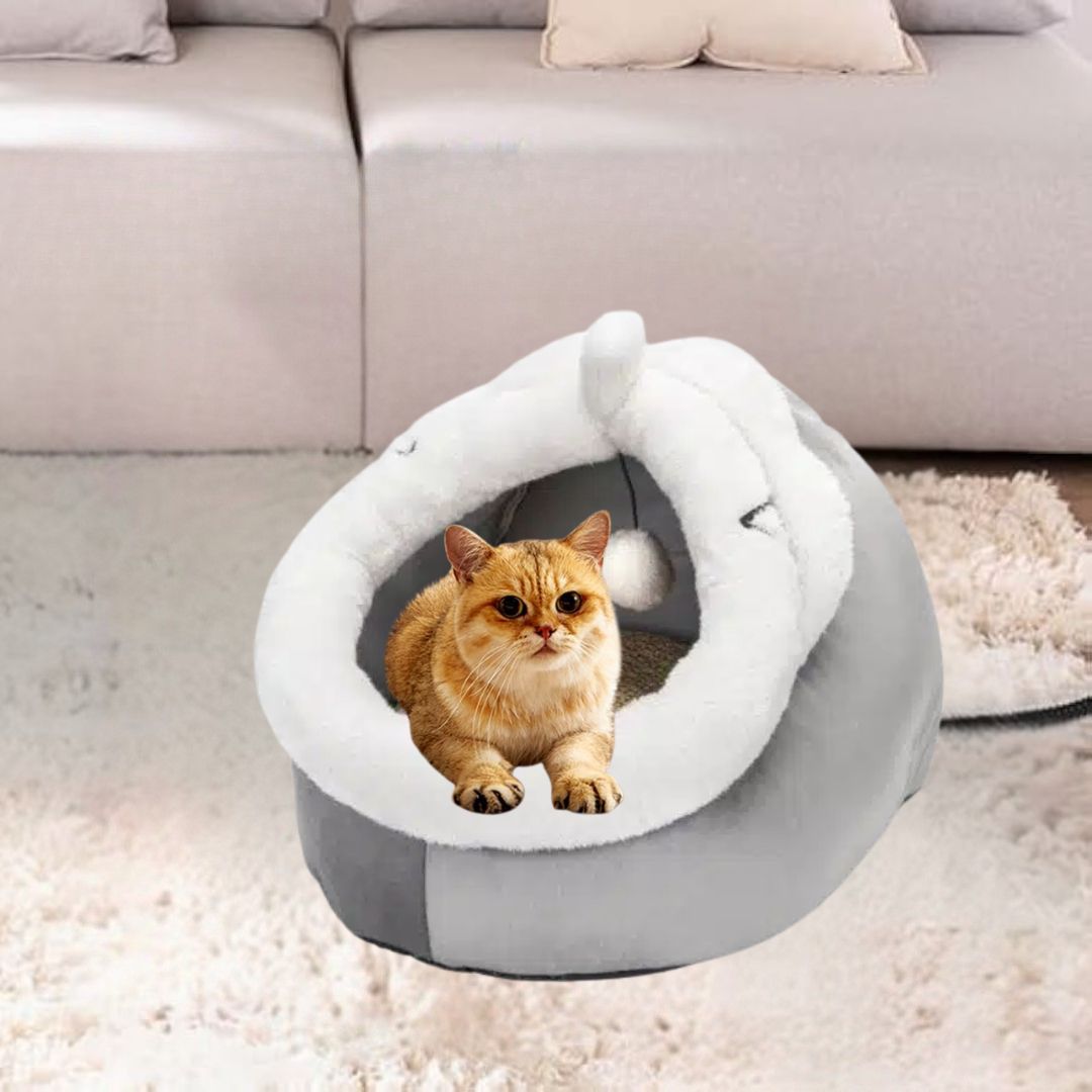 Φωλιά Γάτας με Κρεμαστό Παιχνίδι 37 x 42 x 36cm Nobleza σε Γκρι Φωλιά Γάτας με Κρεμαστό Παιχνίδι 37 x 42 x 36cm Nobleza σε Γκρι