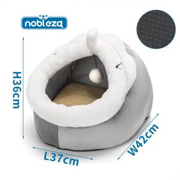 Φωλιά Γάτας με Κρεμαστό Παιχνίδι 37 x 42 x 36cm Nobleza σε Γκρι Φωλιά Γάτας με Κρεμαστό Παιχνίδι 37 x 42 x 36cm Nobleza σε Γκρι