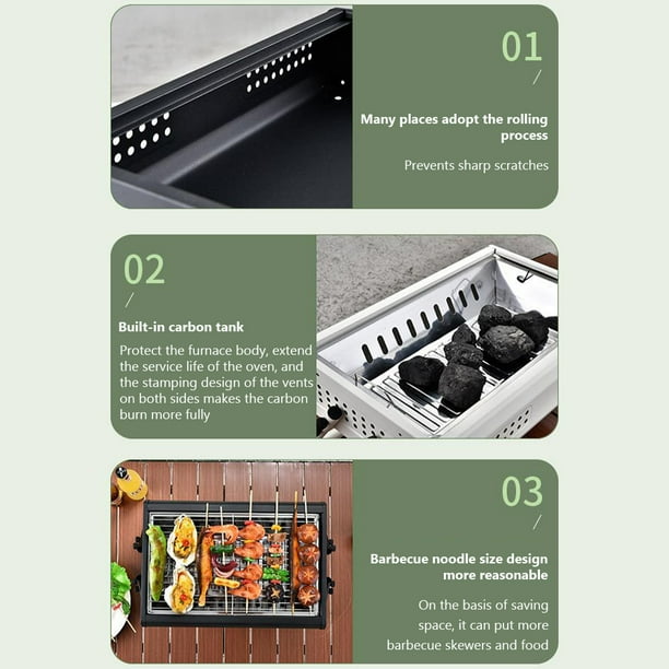 Φορητή Αναδιπλούμενη Ψησταριά Κάρβουνου για BBQ - 475x305x220 mm - KmtStyle Φορητή Αναδιπλούμενη Ψησταριά Κάρβουνου για BBQ - 475x305x220 mm - KmtStyle