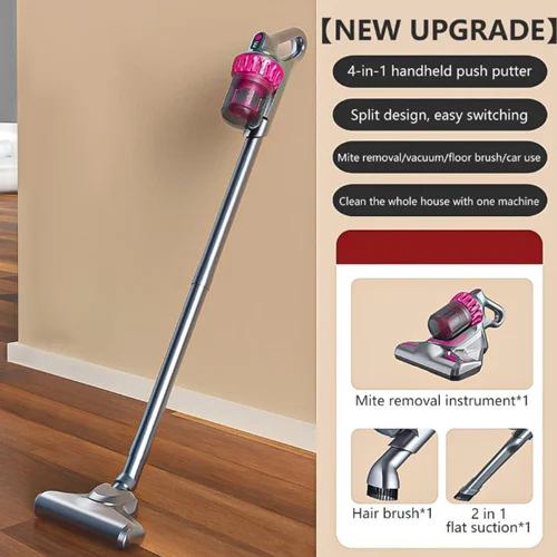 Φορητή Ασύρματη Ηλεκτρική Σκούπα 4 σε 1 9000Pa 100W Ροζ - Γκρι Φορητή Ασύρματη Ηλεκτρική Σκούπα 4 σε 1 9000Pa 100W Ροζ - Γκρι