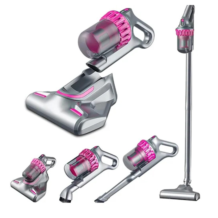 Φορητή Ασύρματη Ηλεκτρική Σκούπα 4 σε 1 9000Pa 100W Ροζ - Γκρι Φορητή Ασύρματη Ηλεκτρική Σκούπα 4 σε 1 9000Pa 100W Ροζ - Γκρι