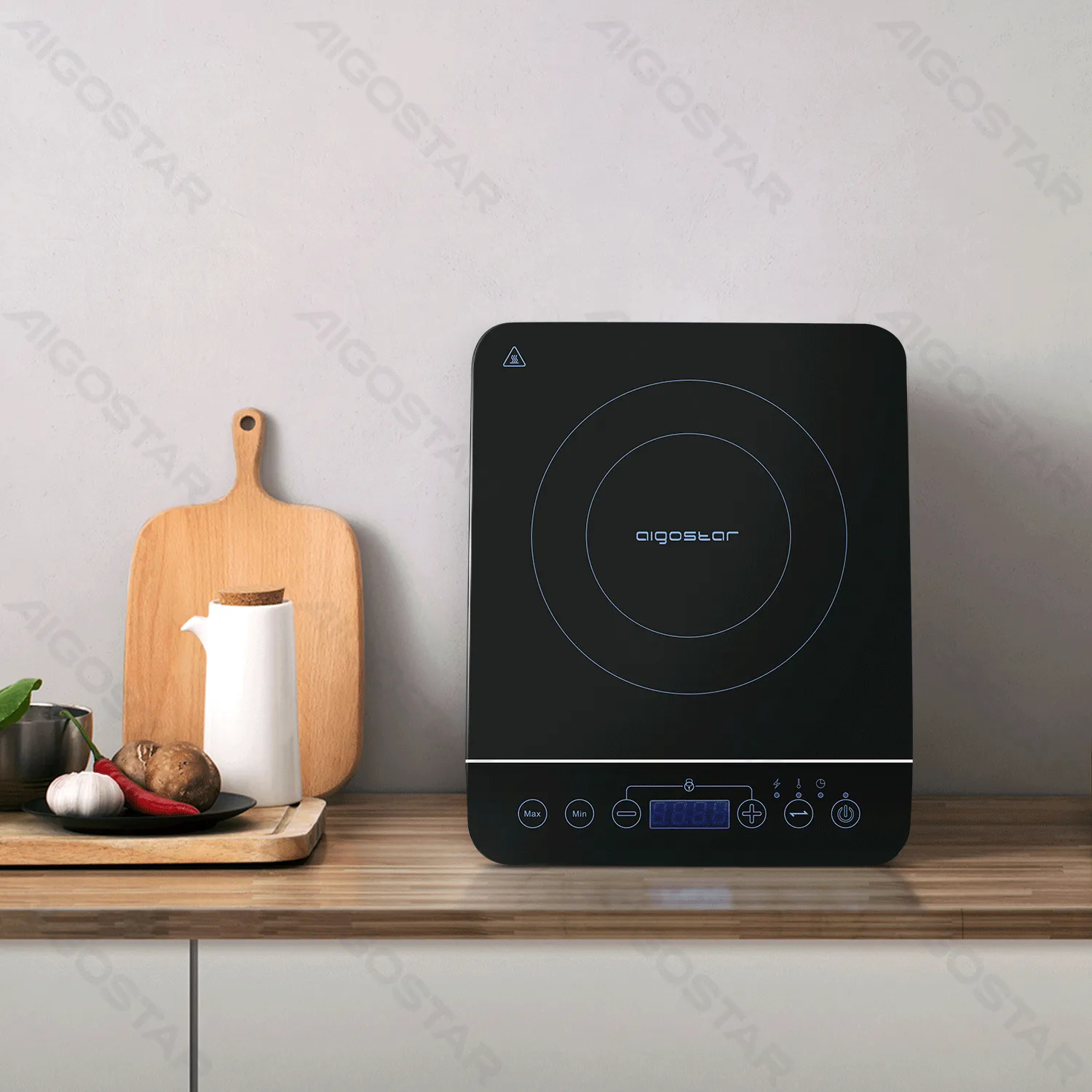 Φορητή Επαγωγική Εστία 2000W με Touch Panel - Aigostar BlueFire Φορητή Επαγωγική Εστία 2000W με Touch Panel - Aigostar BlueFire