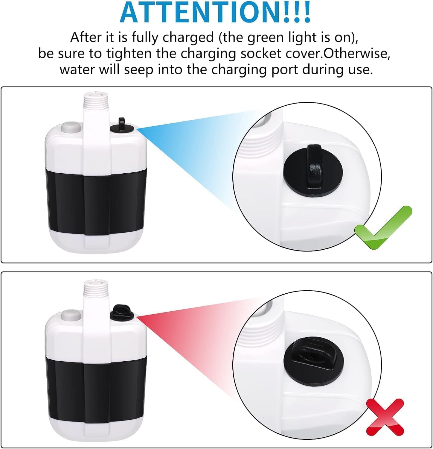 Φορητή Επαναφορτιζόμενη Ντουζιέρα - Για Camping ή Πλύσιμο Κατοικίδιων Φορητή Επαναφορτιζόμενη Ντουζιέρα - Για Camping ή Πλύσιμο Κατοικίδιων