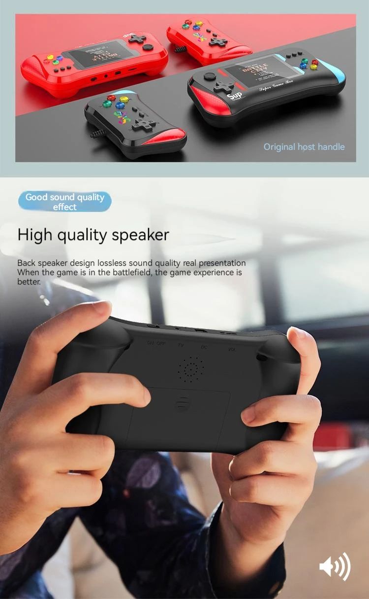 Φορητή Επαναφορτιζόμενη Ρετρό Μίνι Κονσόλα με 500 Παιχνίδια SUP 500 in 1 - Κόκκινο Φορητή Επαναφορτιζόμενη Ρετρό Μίνι Κονσόλα με 500 Παιχνίδια SUP 500 in 1 - Κόκκινο