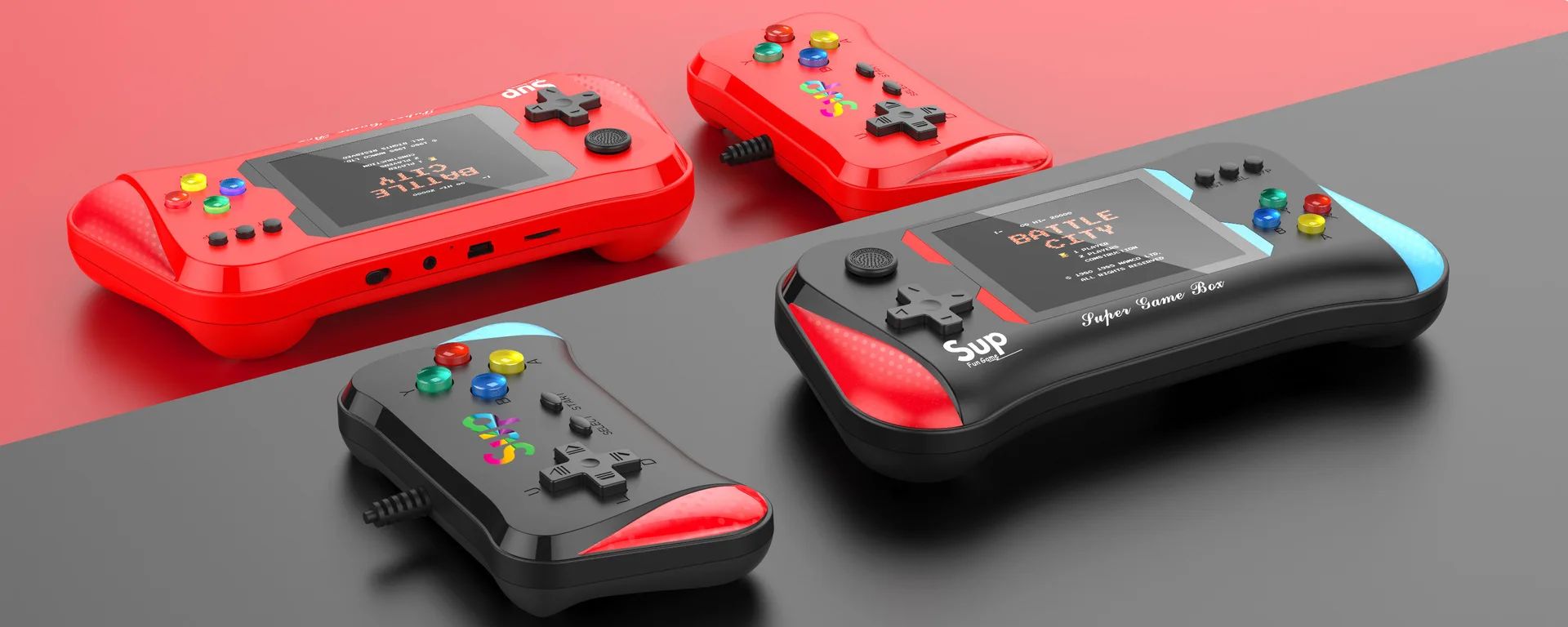 Φορητή Επαναφορτιζόμενη Ρετρό Μίνι Κονσόλα με 500 Παιχνίδια SUP 500 in 1 - Κόκκινο Φορητή Επαναφορτιζόμενη Ρετρό Μίνι Κονσόλα με 500 Παιχνίδια SUP 500 in 1 - Κόκκινο