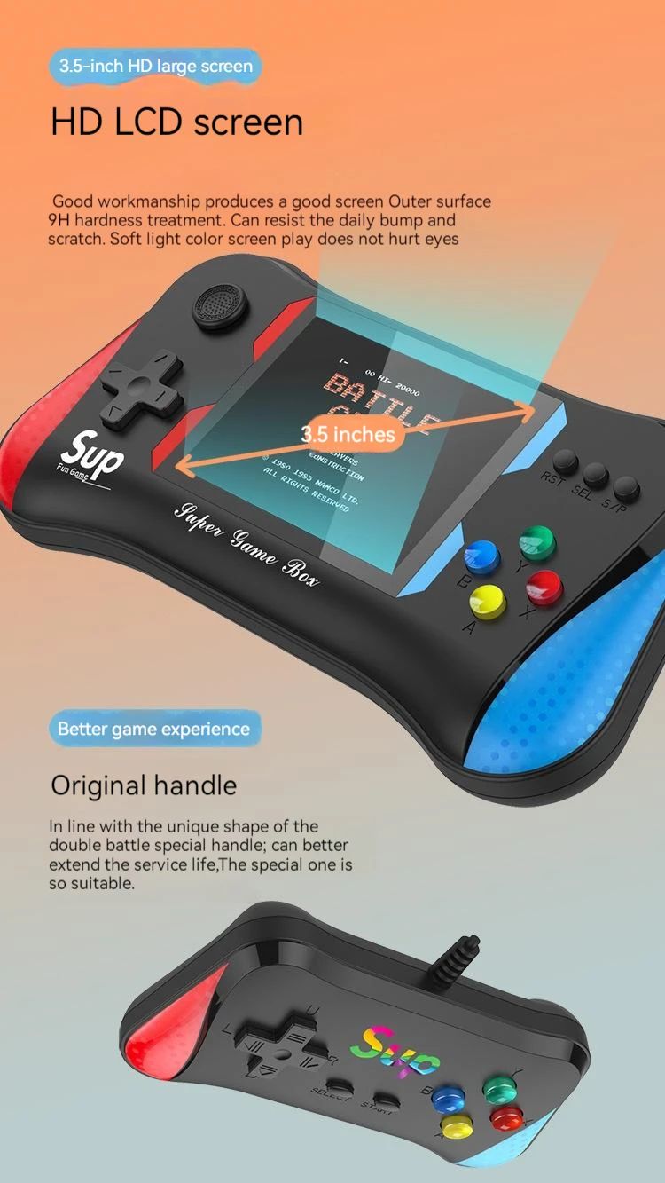 Φορητή Επαναφορτιζόμενη Ρετρό Μίνι Κονσόλα με 500 Παιχνίδια SUP 500 in 1 - Κόκκινο Φορητή Επαναφορτιζόμενη Ρετρό Μίνι Κονσόλα με 500 Παιχνίδια SUP 500 in 1 - Κόκκινο