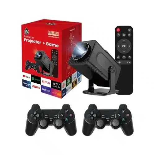 Φορητή Κονσόλα Παιχνιδιών και Multimedia με Προτζέκτορα, Bluetooth, Wifi και 2 Χειριστήρια Φορητή Κονσόλα Παιχνιδιών και Multimedia με Προτζέκτορα, Bluetooth, Wifi και 2 Χειριστήρια