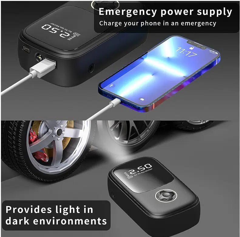 Φορητή Μίνι Αντλία Αέρος Κομπρεσέρ – Power Bank 4000mAh 150 PSI CTC-657 Φορητή Μίνι Αντλία Αέρος Κομπρεσέρ – Power Bank 4000mAh 150 PSI CTC-657