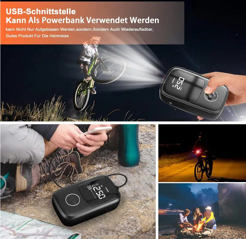 Φορητή Μίνι Αντλία Αέρος Κομπρεσέρ – Power Bank 4000mAh 150 PSI CTC-657 Φορητή Μίνι Αντλία Αέρος Κομπρεσέρ – Power Bank 4000mAh 150 PSI CTC-657