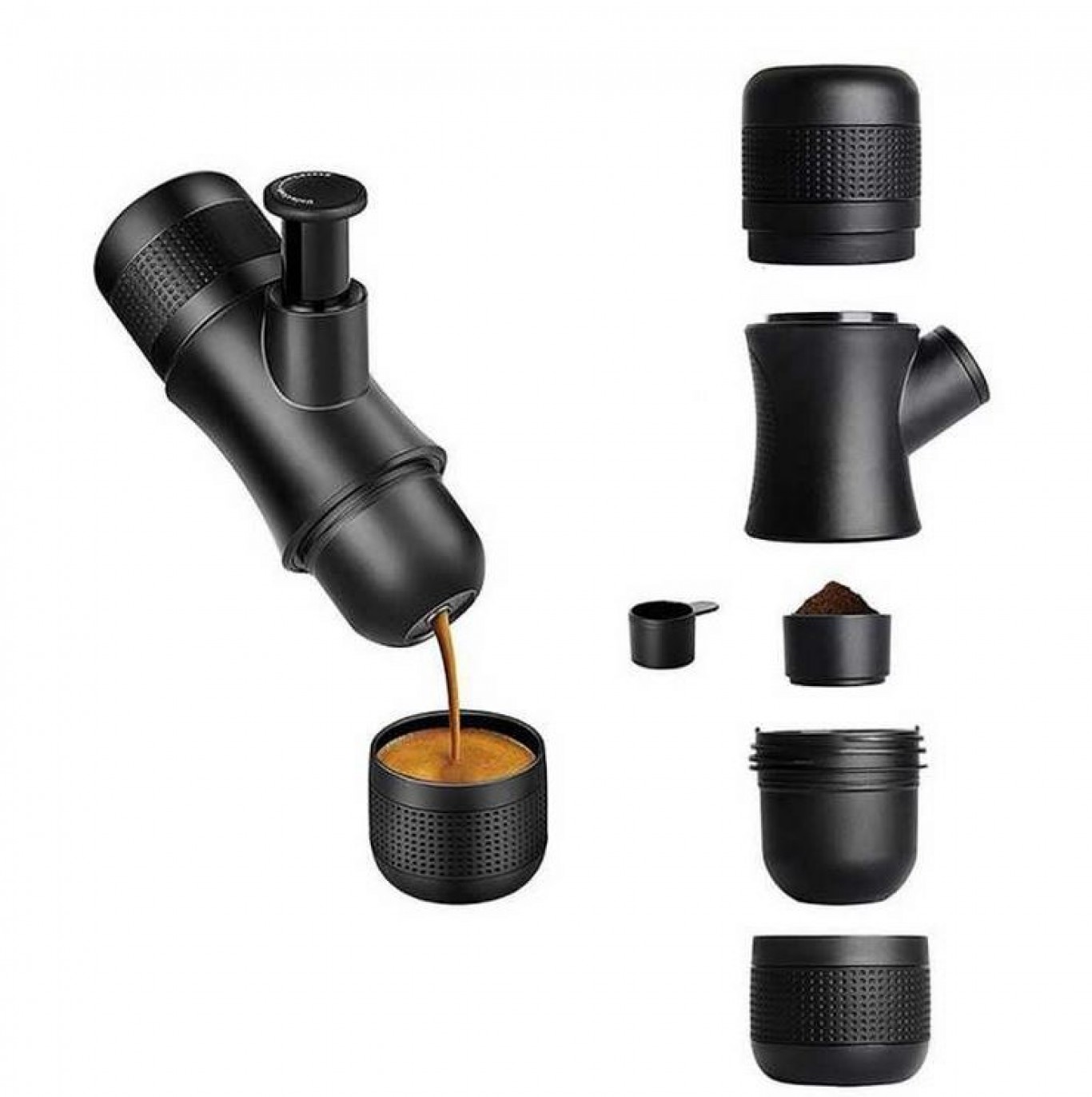 Φορητή Mini Καφετιέρα Espresso για 1 Φλιτζάνι Χωρίς Ρεύμα 8 Bar Φορητή Mini Καφετιέρα Espresso για 1 Φλιτζάνι Χωρίς Ρεύμα 8 Bar