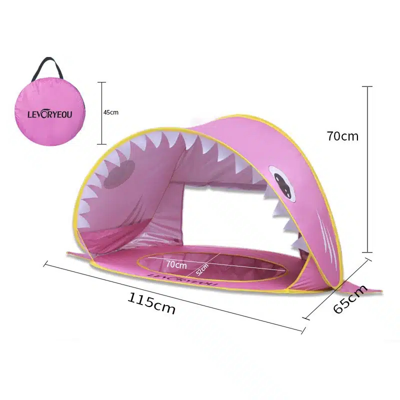 Φορητή Παιδική Σκηνή - Τέντα Παραλίας Πτυσσόμενη Καρχαριάκι με Προστασία UPF 50+ 120x83x70cm Φορητή Παιδική Σκηνή - Τέντα Παραλίας Πτυσσόμενη Καρχαριάκι με Προστασία UPF 50+ 120x83x70cm