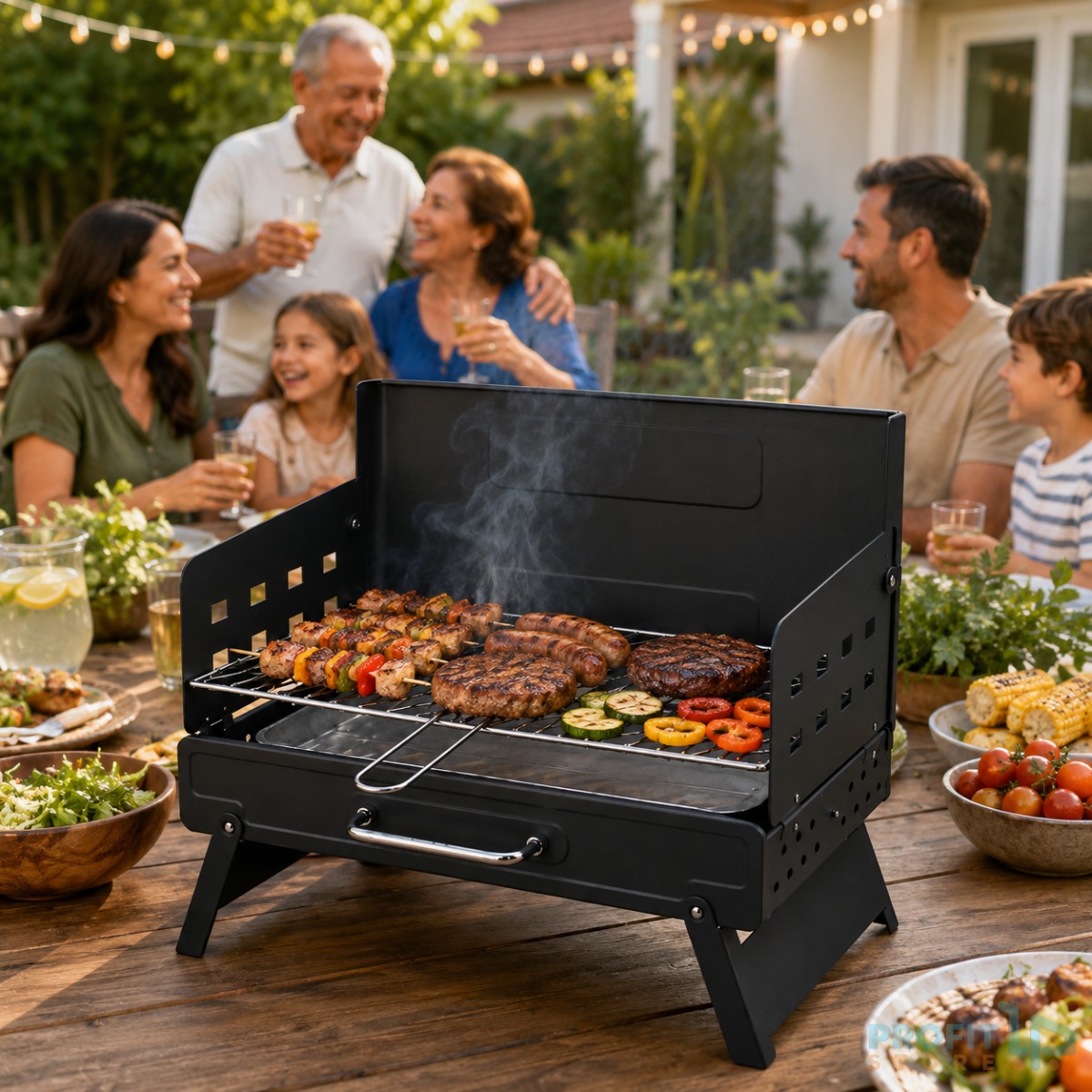 Φορητή Ψησταριά BBQ Κάρβουνου Αναδιπλούμενη με Ρυθμιζόμενο Ύψος Σχάρας 50x28cm Φορητή Ψησταριά BBQ Κάρβουνου Αναδιπλούμενη με Ρυθμιζόμενο Ύψος Σχάρας 50x28cm