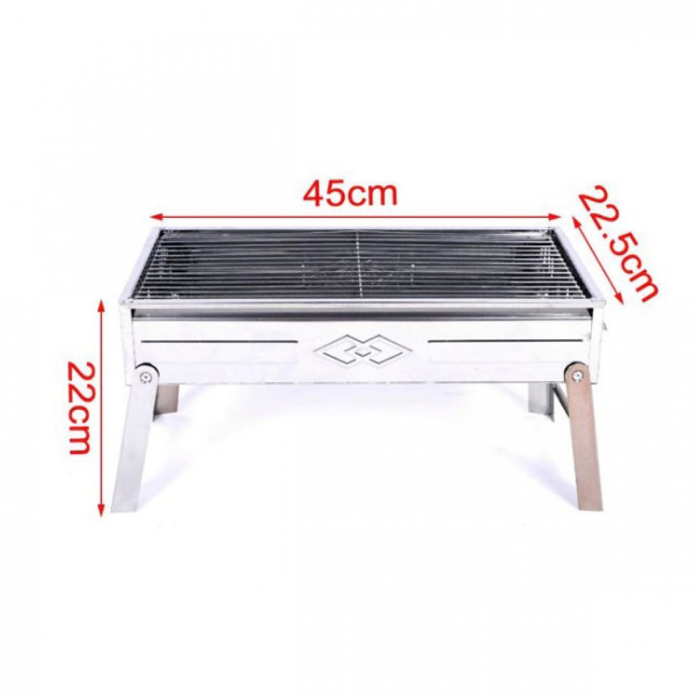 Φορητή Ψησταριά Κάρβουνου για BBQ 45 × 22.5 × 22cm Φορητή Ψησταριά Κάρβουνου για BBQ 45 × 22.5 × 22cm