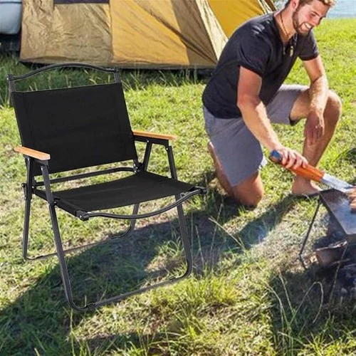 Φορητή Πτυσσόμενη Καρέκλα Κήπου - Camping - Μαύρη Φορητή Πτυσσόμενη Καρέκλα Κήπου - Camping - Μαύρη