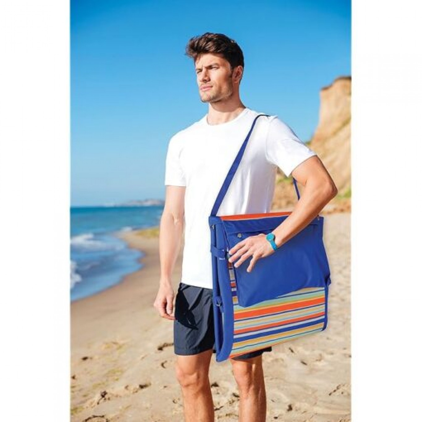 Φορητή Πτυσσόμενη Ξαπλώστρα Παραλίας Φορητή Πτυσσόμενη Ξαπλώστρα Παραλίας