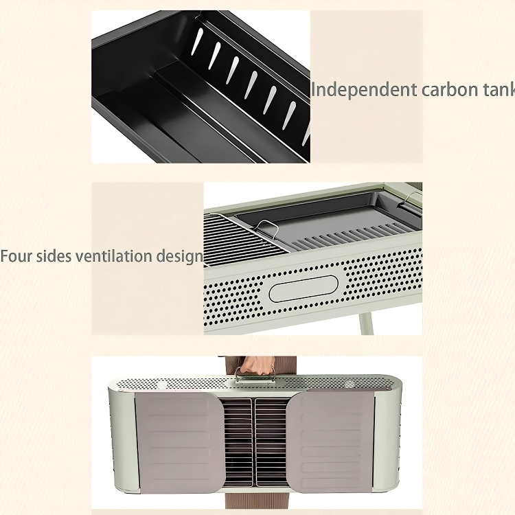 Φορητή Πτυσσόμενη Ψησταριά Μπάρμπεκιου - Grill Κάρβουνου - Με 3 Βοηθητικές Επιφάνειες 83x44x102cm Φορητή Πτυσσόμενη Ψησταριά Μπάρμπεκιου - Grill Κάρβουνου - Με 3 Βοηθητικές Επιφάνειες 83x44x102cm