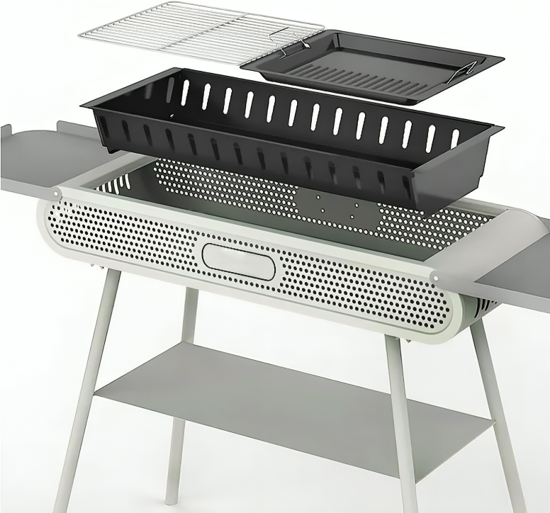 Φορητή Πτυσσόμενη Ψησταριά Μπάρμπεκιου - Grill Κάρβουνου - Με 3 Βοηθητικές Επιφάνειες 83x44x102cm Φορητή Πτυσσόμενη Ψησταριά Μπάρμπεκιου - Grill Κάρβουνου - Με 3 Βοηθητικές Επιφάνειες 83x44x102cm