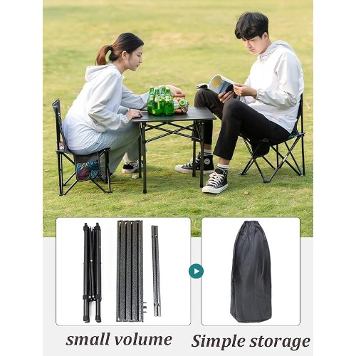 Φορητό Αναδιπλούμενο Σετ Τραπέζι 95x55x50cm με 6 Πτυσσόμενες Καρέκλες 43x43x72cm - Με Βαλιτσάκι Μεταφοράς Φορητό Αναδιπλούμενο Σετ Τραπέζι 95x55x50cm με 6 Πτυσσόμενες Καρέκλες 43x43x72cm - Με Βαλιτσάκι Μεταφοράς