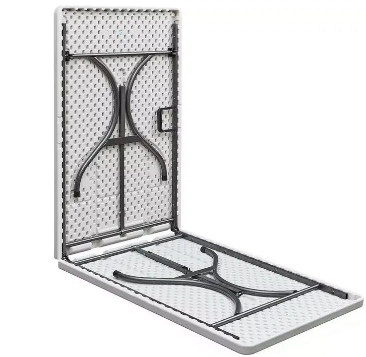 Φορητό Αναδιπλούμενο Τραπεζάκι με Μεταλλικό Σκελετό και Λαβές Μεταφοράς - 150x70x74cm Φορητό Αναδιπλούμενο Τραπεζάκι με Μεταλλικό Σκελετό και Λαβές Μεταφοράς - 150x70x74cm