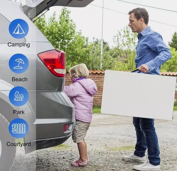 Φορητό Αναδιπλούμενο Τραπεζάκι με Μεταλλικό Σκελετό και Λαβές Μεταφοράς - 150x70x74cm Φορητό Αναδιπλούμενο Τραπεζάκι με Μεταλλικό Σκελετό και Λαβές Μεταφοράς - 150x70x74cm