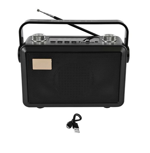 Φορητό Ασύρματο Ηχείο Bluetooth με Ραδιόφωνο FM/TF/USB Μαὐρο Φορητό Ασύρματο Ηχείο Bluetooth με Ραδιόφωνο FM/TF/USB Μαὐρο