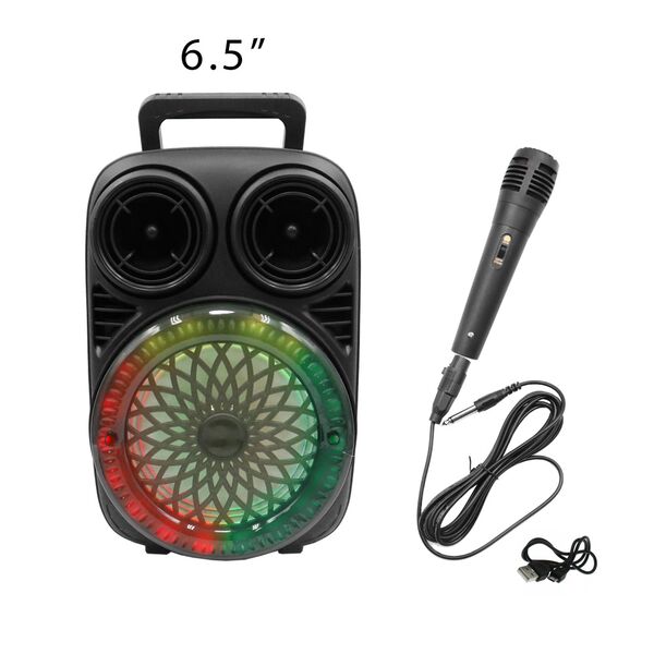 Φορητό Ασύρματο Ηχείο με Ραδιόφωνο και RGB Φωτισμό 2 x 6.5