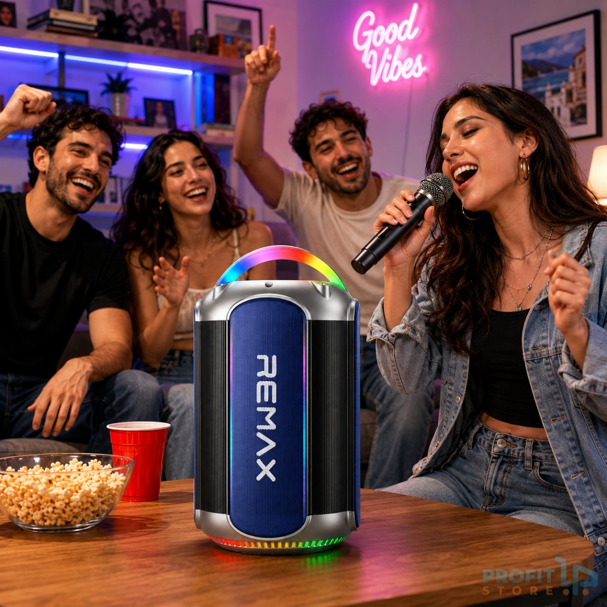 Φορητό Ηχείο Bluetooth Remax RB-MB06 120W με Ασύρματο Μικρόφωνο | Party Speaker RGB Light, TWS Pairing, USB & AUX για Karaoke & Εκδηλώσεις Φορητό Ηχείο Bluetooth Remax RB-MB06 120W με Ασύρματο Μικρόφωνο | Party Speaker RGB Light, TWS Pairing, USB & AUX για Karaoke & Εκδηλώσεις