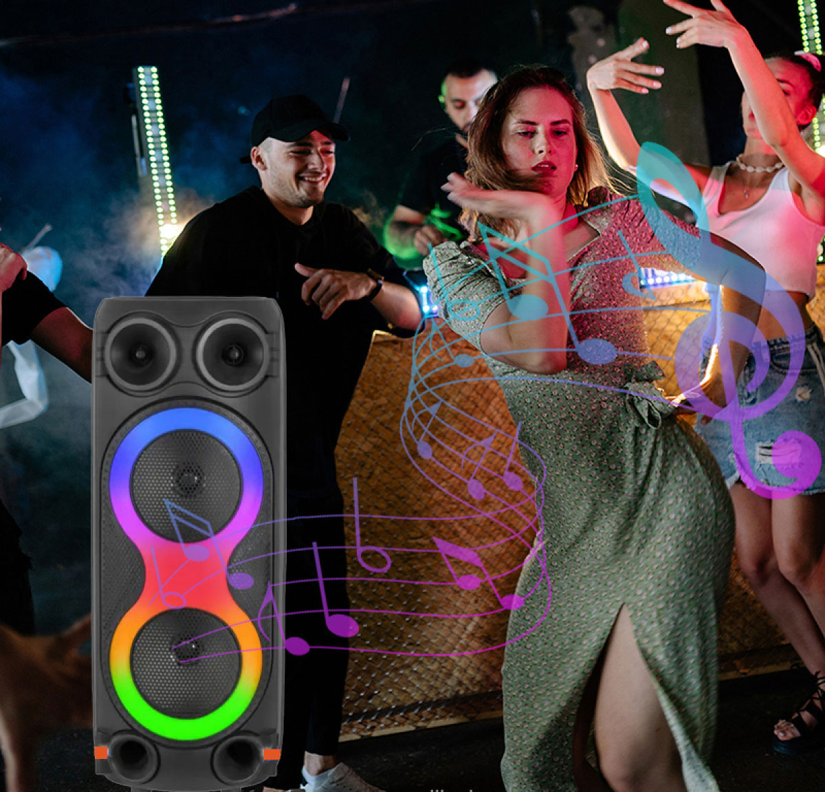 Φορητό Bluetooth 5.3 Ηχείο 8″ με Μικρόφωνο, Χειριστήριο και LED RGB Φωτισμό CH-8868 Φορητό Bluetooth 5.3 Ηχείο 8″ με Μικρόφωνο, Χειριστήριο και LED RGB Φωτισμό CH-8868