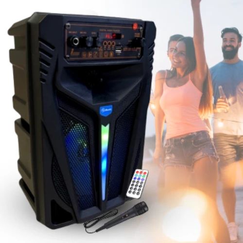 Φορητό Bluetooth Ηχείο 10W 8” Καραόκε με Ενσύρματο Μικρόφωνο Φορητό Bluetooth Ηχείο 10W 8” Καραόκε με Ενσύρματο Μικρόφωνο