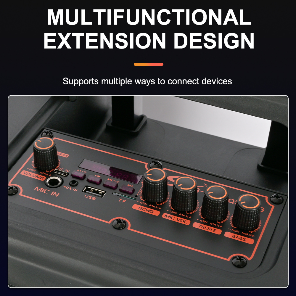 Φορητό Bluetooth Ηχείο Karaoke με 2 Μικρόφωνα & LED Φωτισμό SING-E Φορητό Bluetooth Ηχείο Karaoke με 2 Μικρόφωνα & LED Φωτισμό SING-E