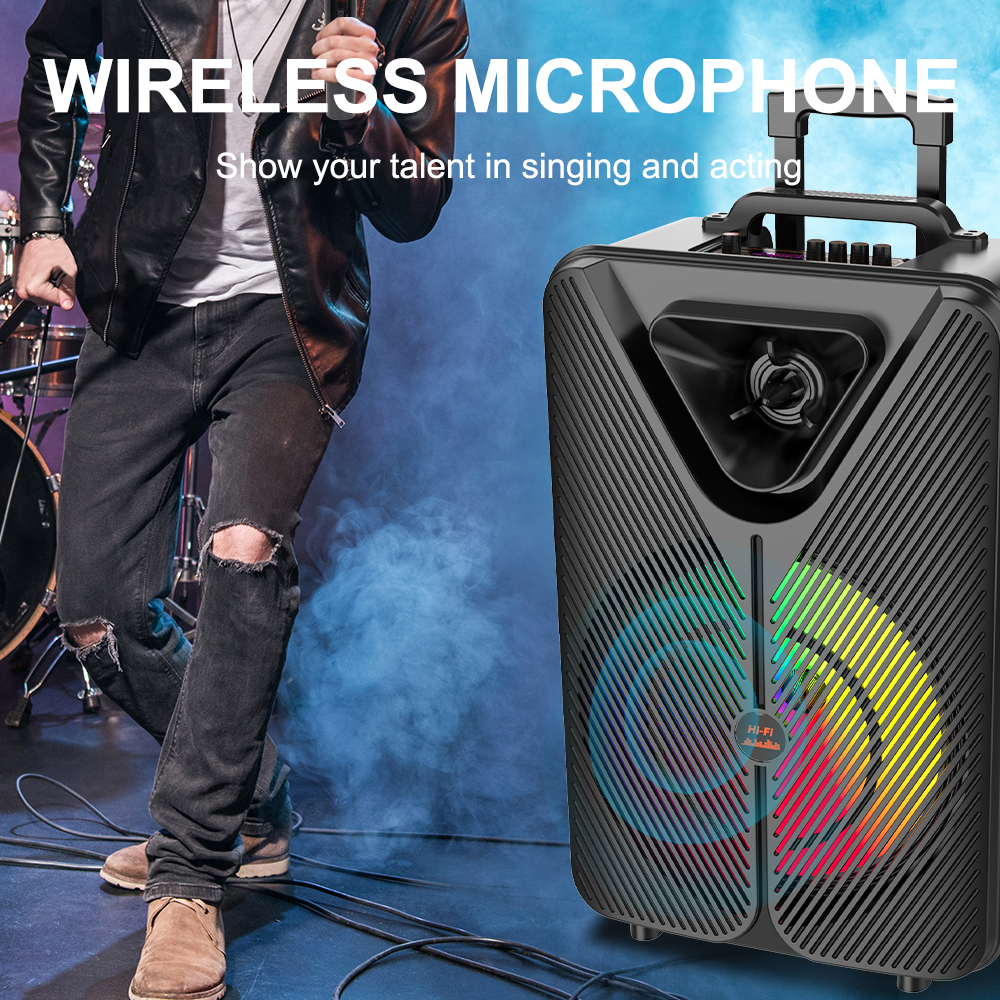 Φορητό Bluetooth Ηχείο Karaoke με 2 Μικρόφωνα & LED Φωτισμό SING-E Φορητό Bluetooth Ηχείο Karaoke με 2 Μικρόφωνα & LED Φωτισμό SING-E