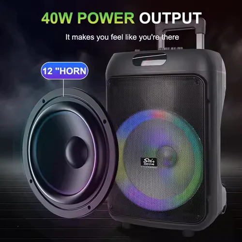 Φορητό Bluetooth Ηχείο Karaoke με 2 Μικρόφωνα, Τηλεχειριστήριο & LED Φωτισμό Φορητό Bluetooth Ηχείο Karaoke με 2 Μικρόφωνα, Τηλεχειριστήριο & LED Φωτισμό