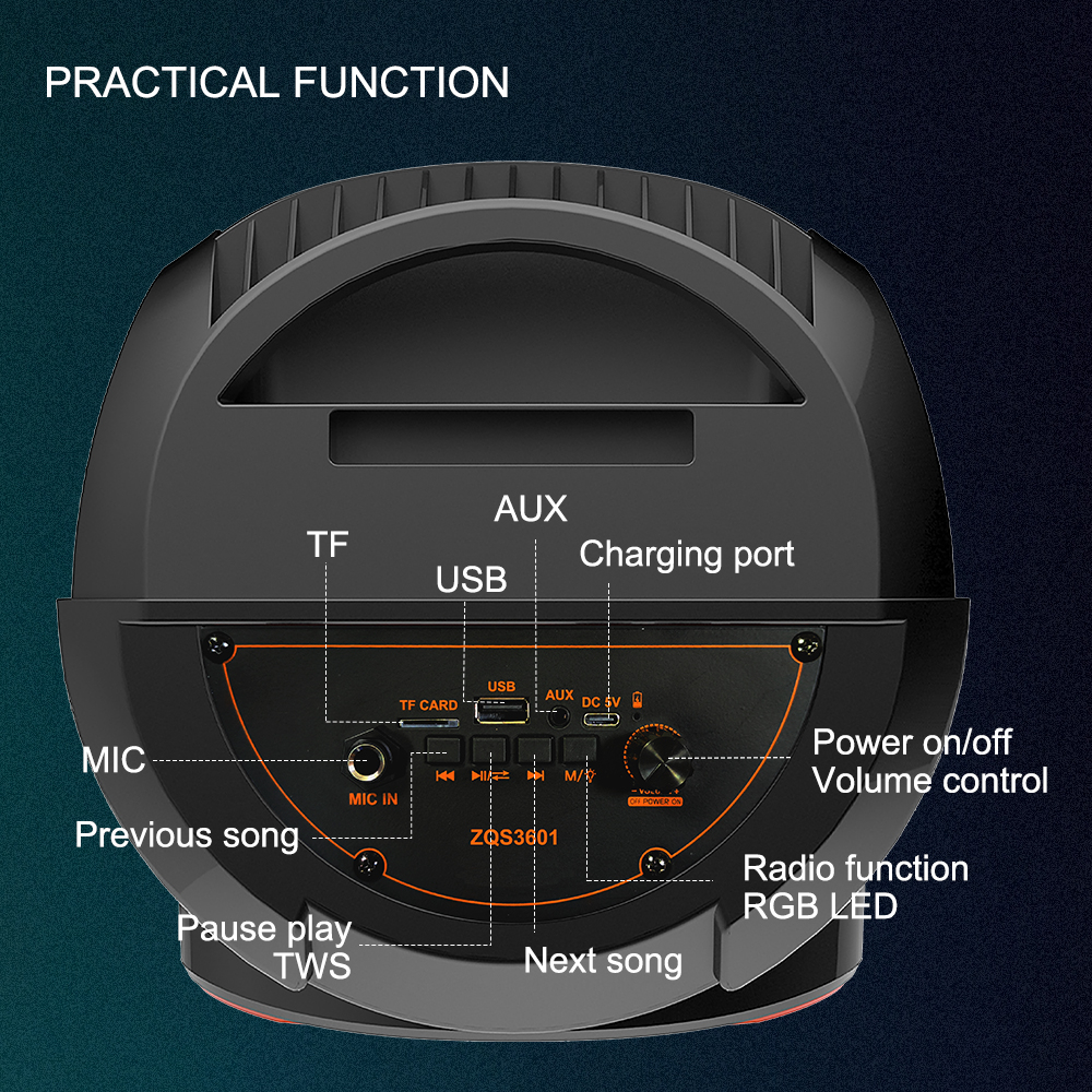 Φορητό Bluetooth Ηχείο Karaoke με Μικρόφωνο, Τηλεχειριστήριο & LED Φωτισμό Φορητό Bluetooth Ηχείο Karaoke με Μικρόφωνο, Τηλεχειριστήριο & LED Φωτισμό