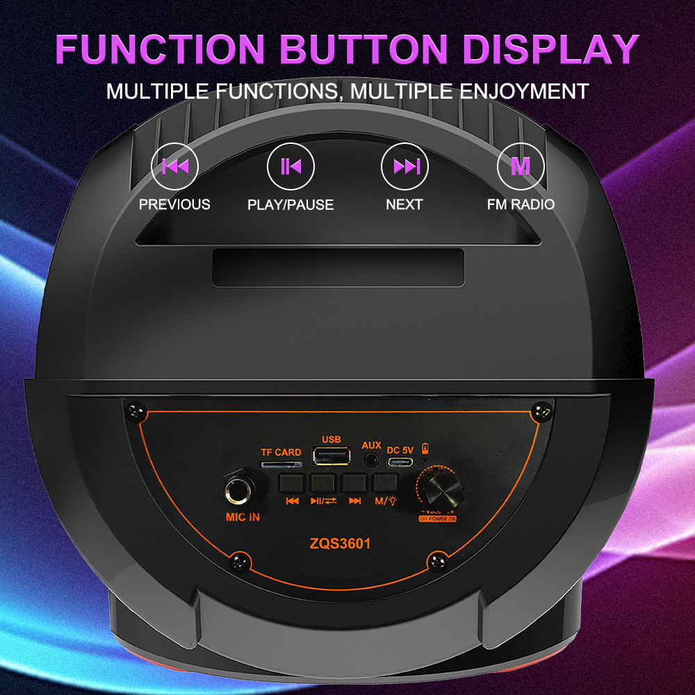 Φορητό Bluetooth Ηχείο Karaoke με Μικρόφωνο, Τηλεχειριστήριο & LED Φωτισμό Φορητό Bluetooth Ηχείο Karaoke με Μικρόφωνο, Τηλεχειριστήριο & LED Φωτισμό