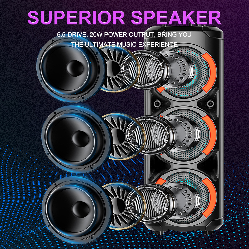 Φορητό Bluetooth Ηχείο Karaoke με Μικρόφωνο, Τηλεχειριστήριο & LED Φωτισμό Φορητό Bluetooth Ηχείο Karaoke με Μικρόφωνο, Τηλεχειριστήριο & LED Φωτισμό