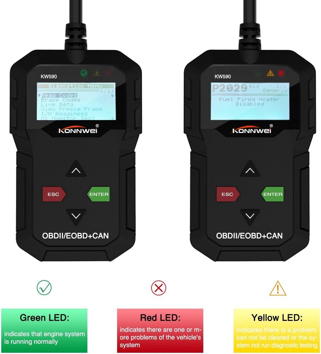 Φορητό Διαγνωστικό OBD2 Κονσόλας – Κατάλληλο για Αυτοκίνητα OBDII/EOBD+CAN - Konnwei Φορητό Διαγνωστικό OBD2 Κονσόλας – Κατάλληλο για Αυτοκίνητα OBDII/EOBD+CAN - Konnwei