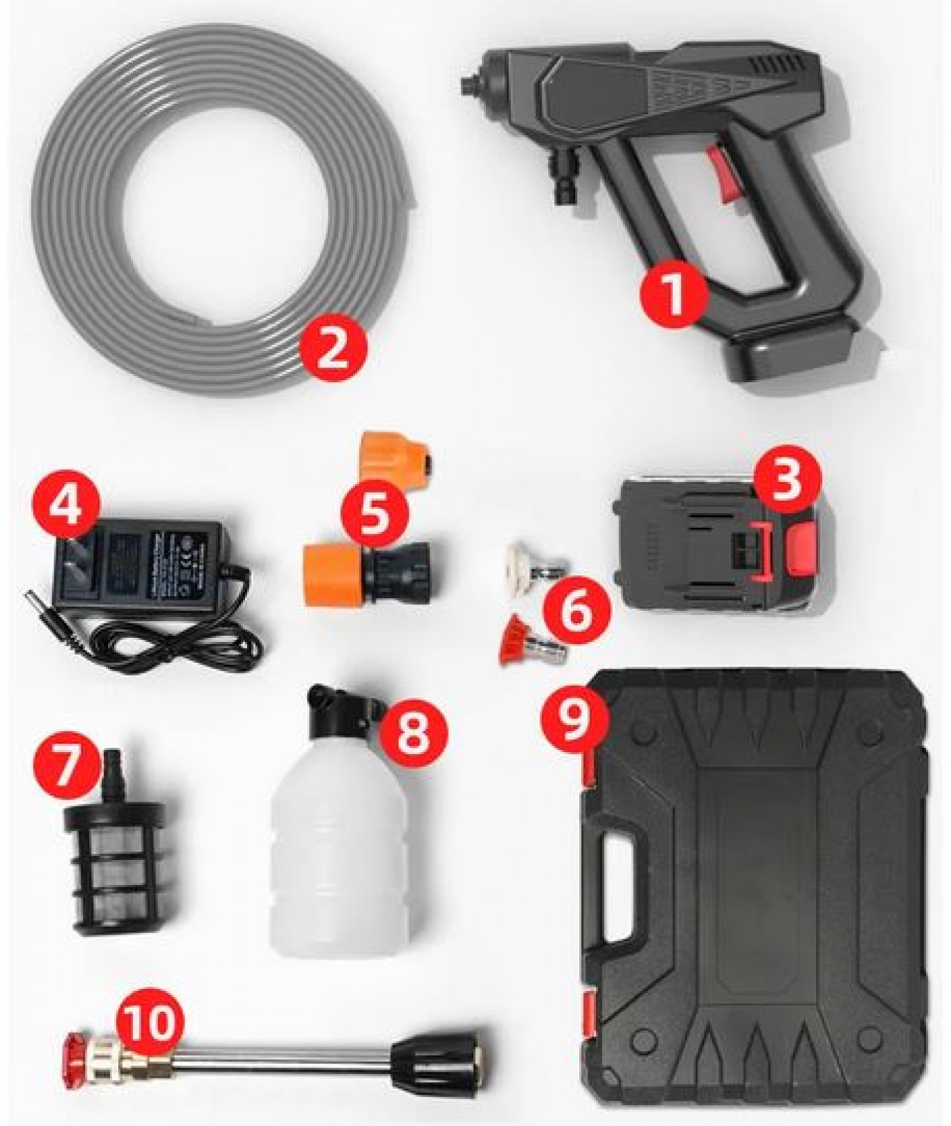 Φορητό Ηλεκτρικό Πιστόλι Πλυσίματος - Πιεστικό νερού 48V 30BAR Φορητό Ηλεκτρικό Πιστόλι Πλυσίματος - Πιεστικό νερού 48V 30BAR