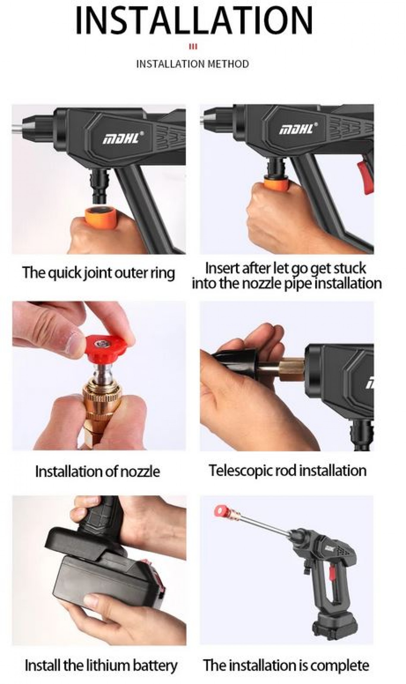 Φορητό Ηλεκτρικό Πιστόλι Πλυσίματος - Πιεστικό νερού 48V 30BAR Φορητό Ηλεκτρικό Πιστόλι Πλυσίματος - Πιεστικό νερού 48V 30BAR