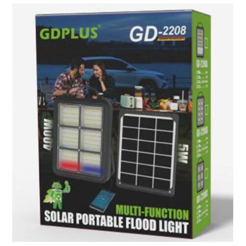 Φορητό Ηλιακό Σύστημα Φωτισμού Προβολέας – Φορτιστής 400W GDplus Φορητό Ηλιακό Σύστημα Φωτισμού Προβολέας – Φορτιστής 400W GDplus