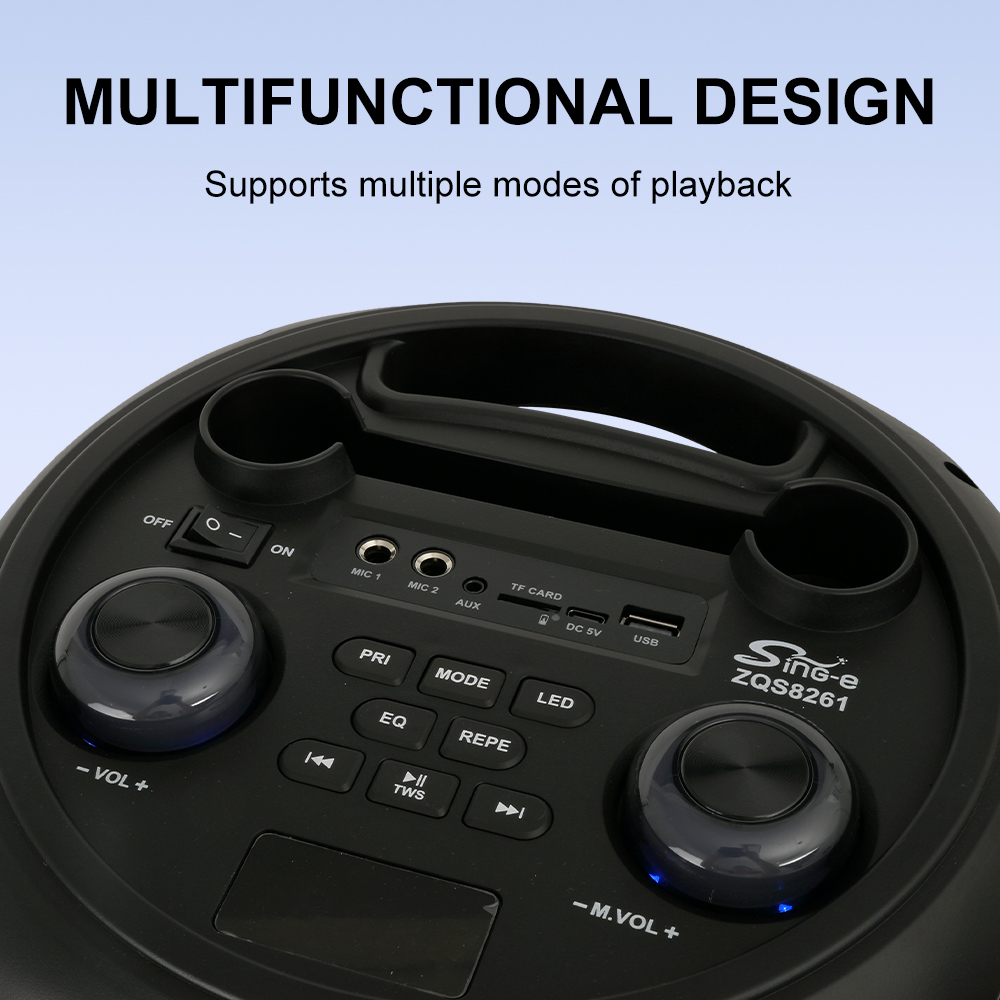 Φορητό Ηχείο Bluetooth 8’’ με Μικρόφωνο, Τηλεχειριστήριο & RGB Φωτισμό - Ιδανικό για Party & Karaoke SING-E Φορητό Ηχείο Bluetooth 8’’ με Μικρόφωνο, Τηλεχειριστήριο & RGB Φωτισμό - Ιδανικό για Party & Karaoke SING-E