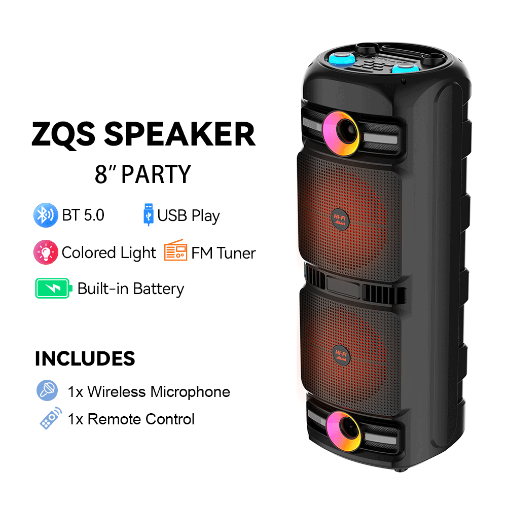 Φορητό Ηχείο Bluetooth 8’’ με Μικρόφωνο, Τηλεχειριστήριο & RGB Φωτισμό - Ιδανικό για Party & Karaoke SING-E Φορητό Ηχείο Bluetooth 8’’ με Μικρόφωνο, Τηλεχειριστήριο & RGB Φωτισμό - Ιδανικό για Party & Karaoke SING-E