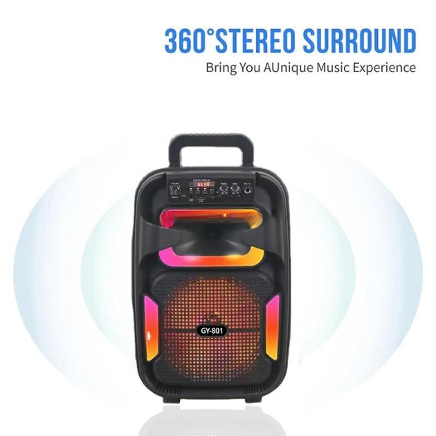 Φορητό Ηχείο Bluetooth 8 Watt με LED RGB, FM, AUX και Μικρόφωνο Φορητό Ηχείο Bluetooth 8 Watt με LED RGB, FM, AUX και Μικρόφωνο