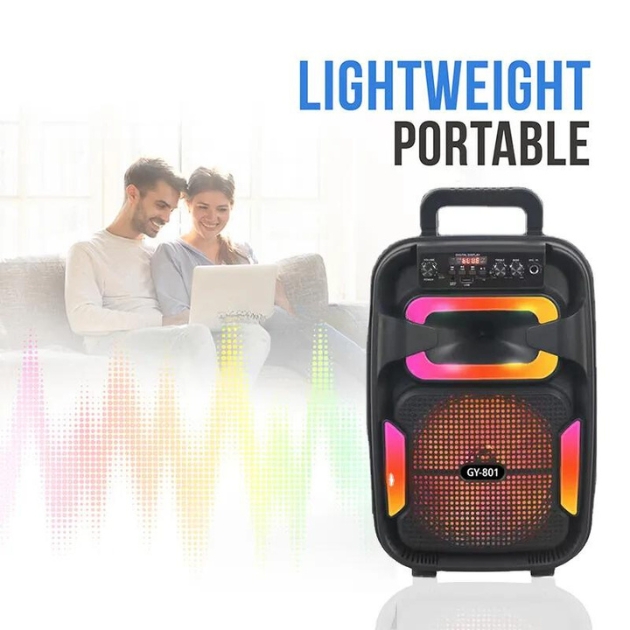 Φορητό Ηχείο Bluetooth 8 Watt με LED RGB, FM, AUX και Μικρόφωνο Φορητό Ηχείο Bluetooth 8 Watt με LED RGB, FM, AUX και Μικρόφωνο