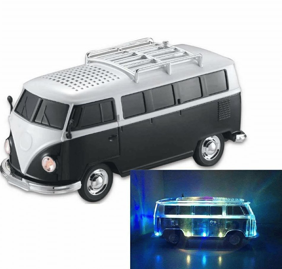 Ηχείο Bluetooth USB/SD Mini Bus με Ραδιόφωνο και Led Φώτα Μαύρο Ηχείο Bluetooth USB/SD Mini Bus με Ραδιόφωνο και Led Φώτα Μαύρο
