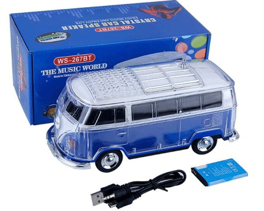 Ηχείο Bluetooth USB/SD Mini Bus με Ραδιόφωνο και Led Φώτα Μαύρο Ηχείο Bluetooth USB/SD Mini Bus με Ραδιόφωνο και Led Φώτα Μαύρο
