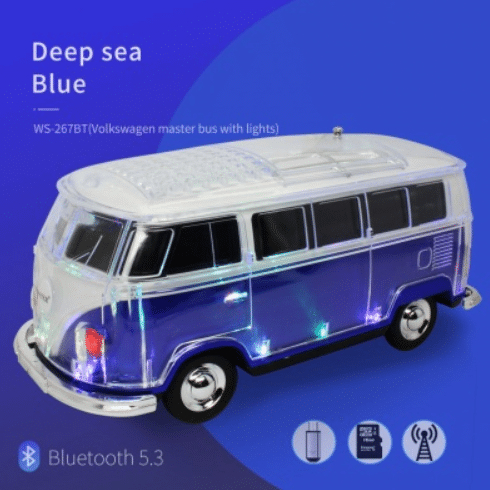 Ηχείο Bluetooth USB/SD Mini Bus με Ραδιόφωνο και Led Φώτα Μαύρο Ηχείο Bluetooth USB/SD Mini Bus με Ραδιόφωνο και Led Φώτα Μαύρο