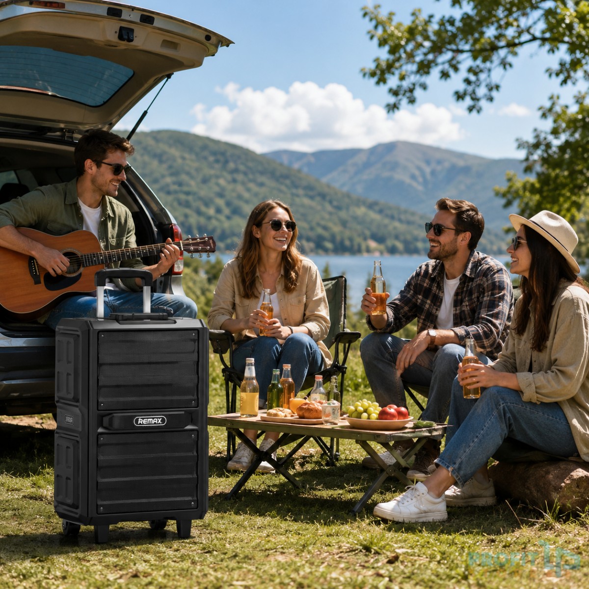 Φορητό Ηχείο Bluetooth Karaoke Remax RB-X5 50W με 2 Ασύρματα Μικρόφωνα | Τρόλεϊ, USB, AUX, Επαναφορτιζόμενο Φορητό Ηχείο Bluetooth Karaoke Remax RB-X5 50W με 2 Ασύρματα Μικρόφωνα | Τρόλεϊ, USB, AUX, Επαναφορτιζόμενο