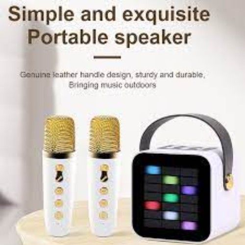 Φορητό Ηχείο Ηχοσύστημα Bluetooth Καραόκε με Ασύρματο Μικρόφωνο Bluetooth Λειτουργία Εγγραφής Ήχου Λευκό Φορητό Ηχείο Ηχοσύστημα Bluetooth Καραόκε με Ασύρματο Μικρόφωνο Bluetooth Λειτουργία Εγγραφής Ήχου Λευκό