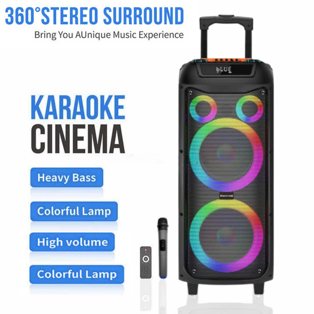 Φορητό Ηχείο Τρόλεϊ 60W με Μικρόφωνο, Τηλεχειριστήριο, FM, Bluetooth και Φωτισμό LED RGB Φορητό Ηχείο Τρόλεϊ 60W με Μικρόφωνο, Τηλεχειριστήριο, FM, Bluetooth και Φωτισμό LED RGB